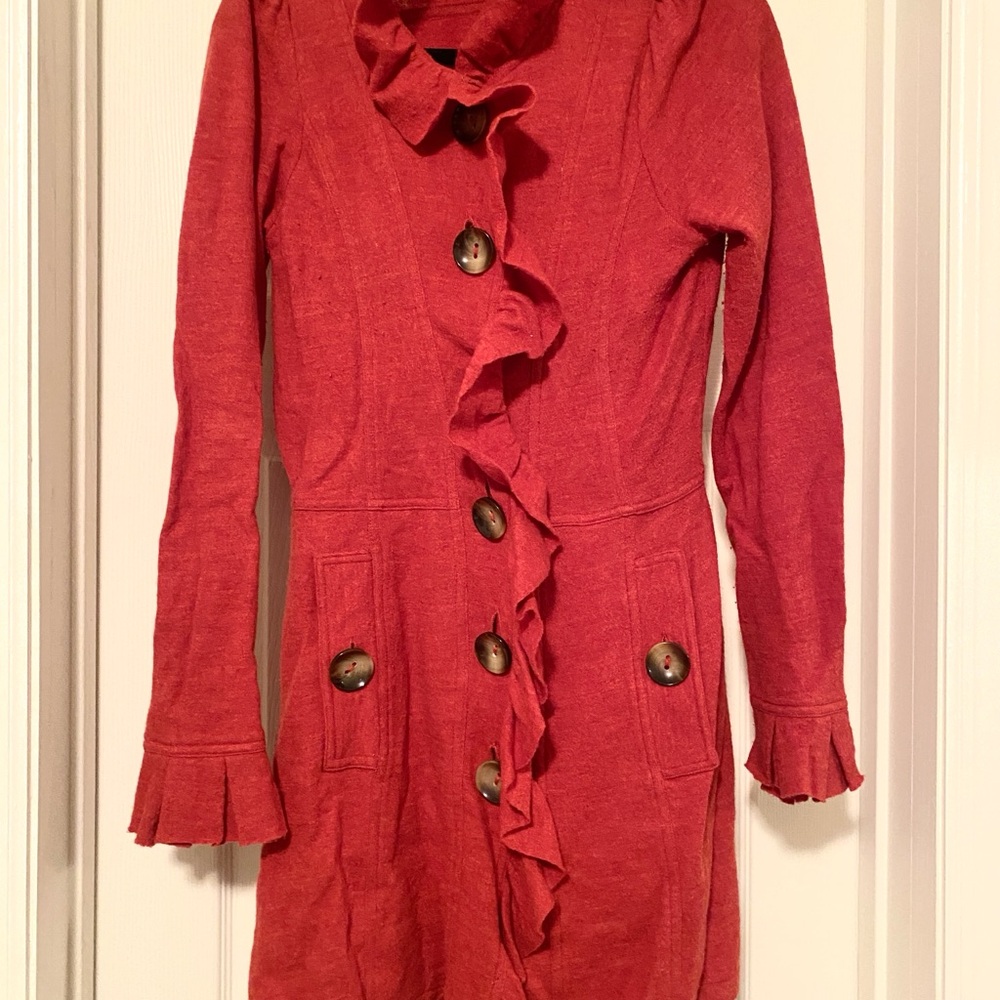 Anthropologie Button-Up Cardigan Coat